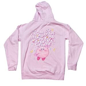 Kirby Sweater Im So Proud of You Men Medium Pink Pullover Hoodie Used